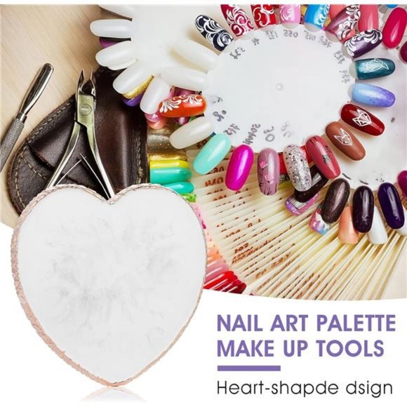 Resin Nail Art Palette 🌹Gold Edge nail and makeup Mixing Tools 🎀🌺 - Picture 2 of 8